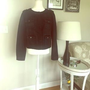 Bandolino Denim Sequined Jacket Size S